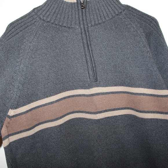 Mens Grey Columbia Quarter Zip Sweatshirt - Picture 4 of 6